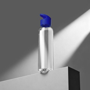 Бутылка для воды "Plain 2" 630 мл, прозрачный/синий