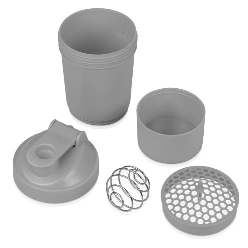 Шейкер для спортивного питания «Level Up», серый