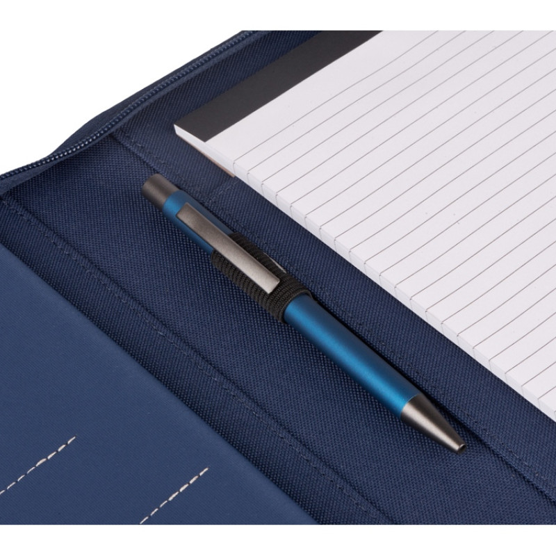 Портфолио А4 из RPET на молнии "Harvey", 40 л FSC бумаги, синий