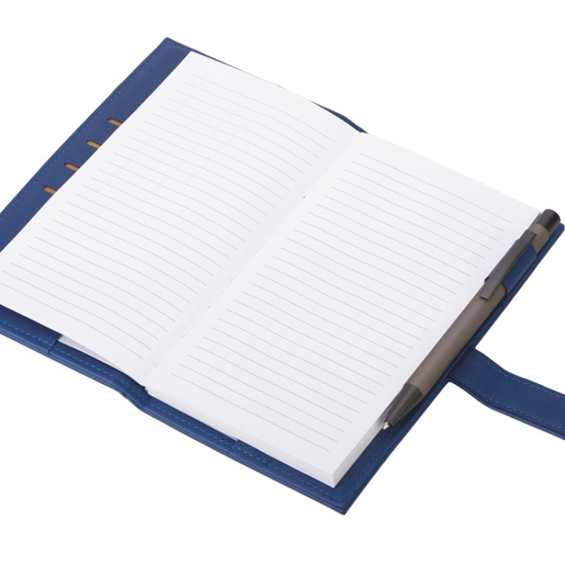 Блокнот-кошелек с сменным блоком А6 "Wall Street", 64 листа, синий