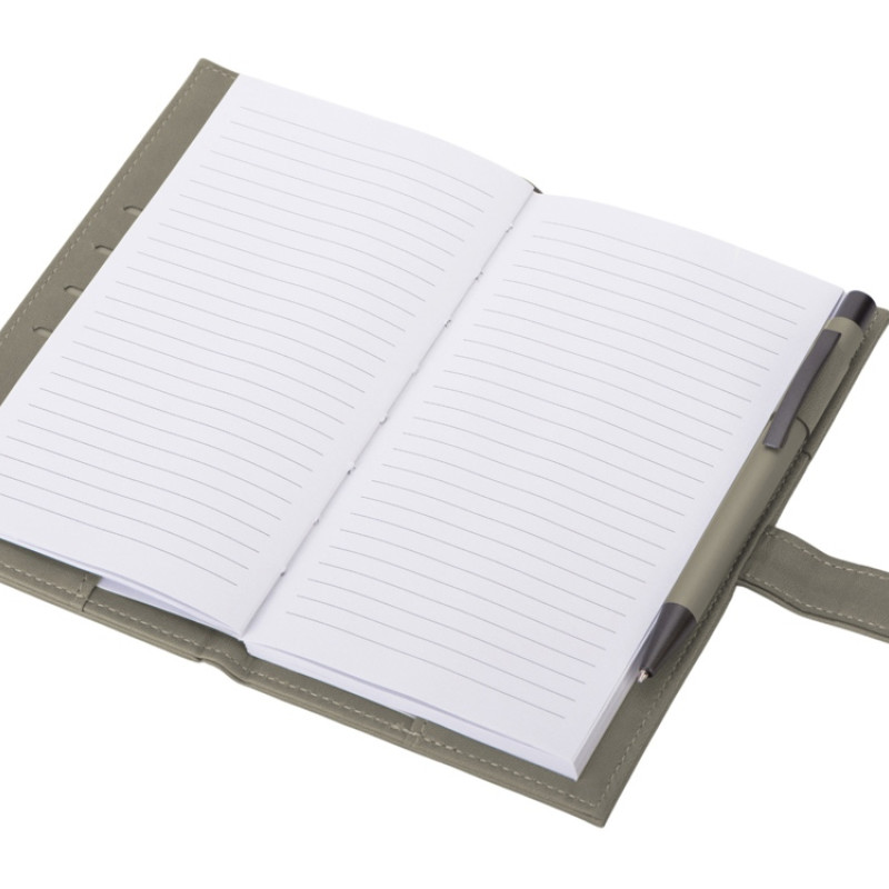 Блокнот-кошелек с сменным блоком А6 "Wall Street", 64 листа, темно-серый