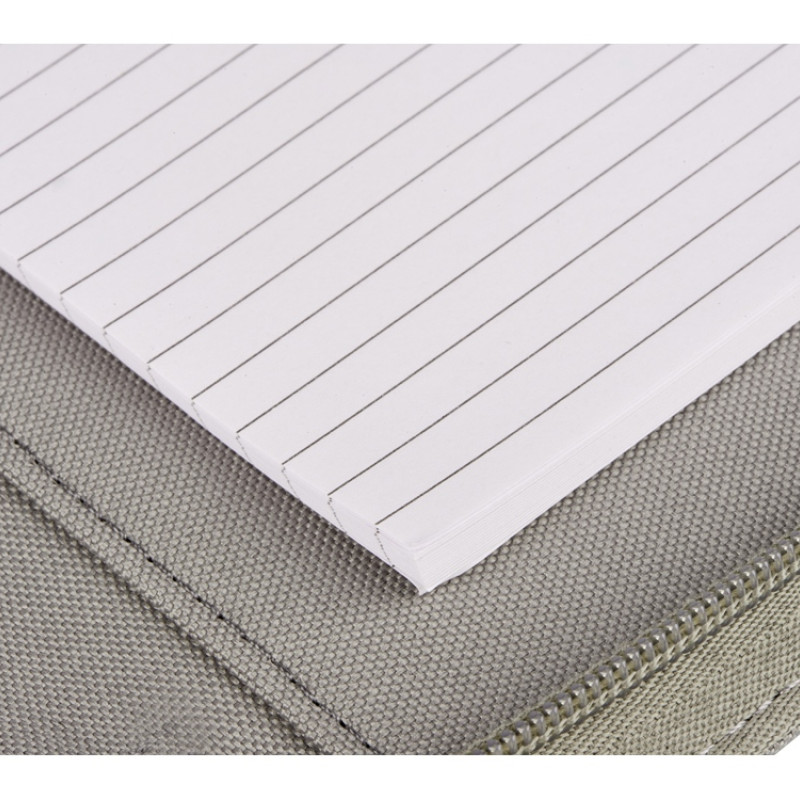 Портфолио А4 из RPET на молнии "Harvey", 40 л FSC бумаги, серый