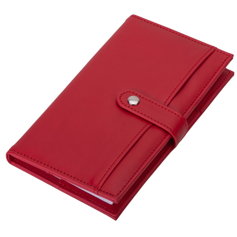 Блокнот-кошелек с сменным блоком А6 "Wall Street", 64 листа, красный