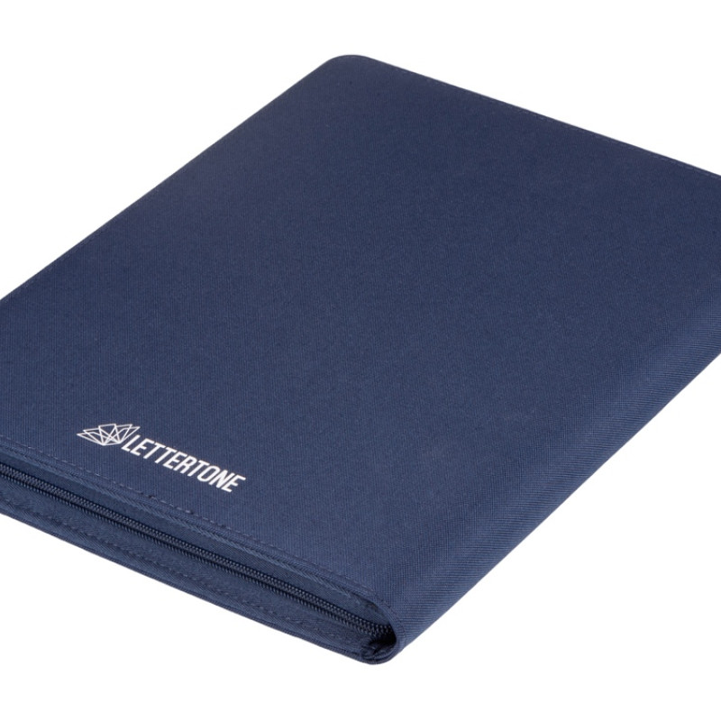 Портфолио А4 из RPET на молнии "Harvey", 40 л FSC бумаги, синий