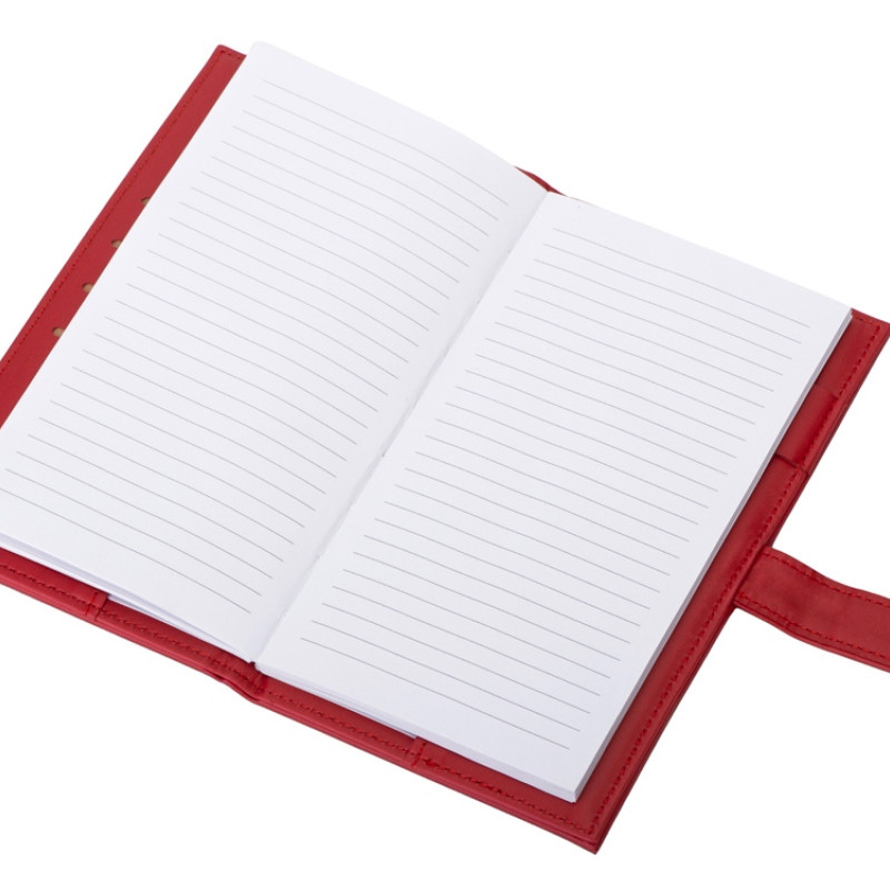 Блокнот-кошелек с сменным блоком А6 "Wall Street", 64 листа, красный