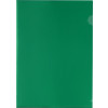 Папка-уголок прозрачный формата А4  0,18 мм, зеленый глянцевый