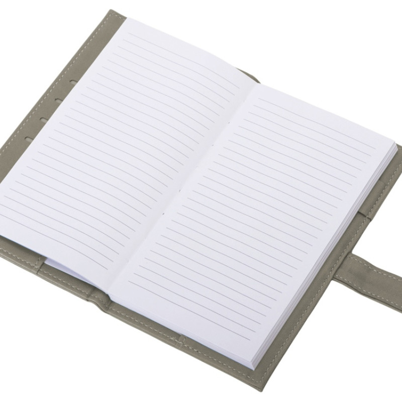 Блокнот-кошелек с сменным блоком А6 "Wall Street", 64 листа, темно-серый