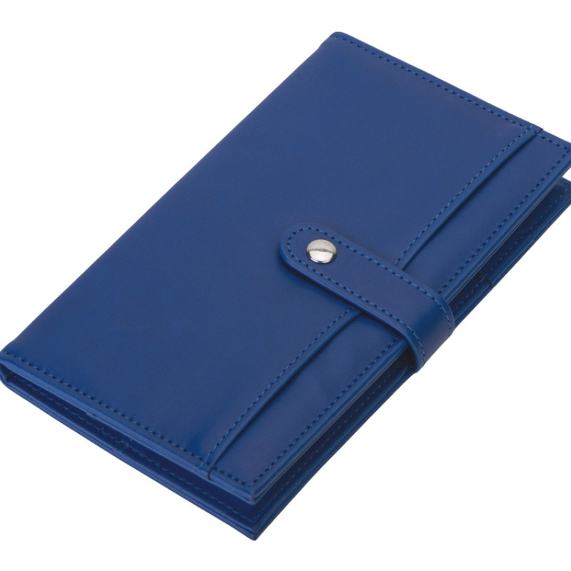 Блокнот-кошелек с сменным блоком А6 "Wall Street", 64 листа, синий