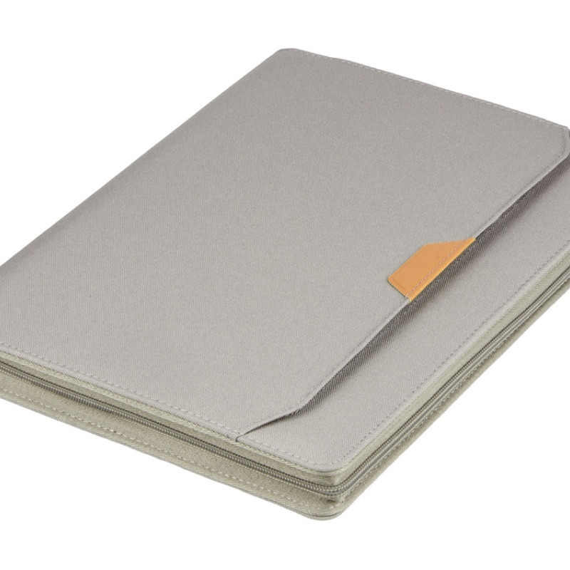 Портфолио А4 из RPET на молнии "Harvey", 40 л FSC бумаги, серый