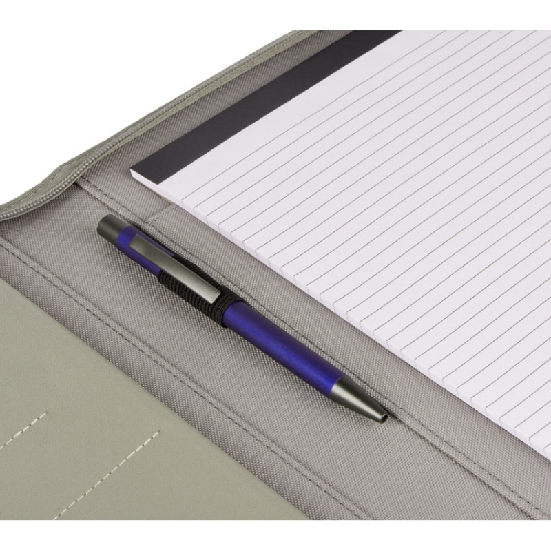 Портфолио А4 из RPET на молнии "Harvey", 40 л FSC бумаги, серый