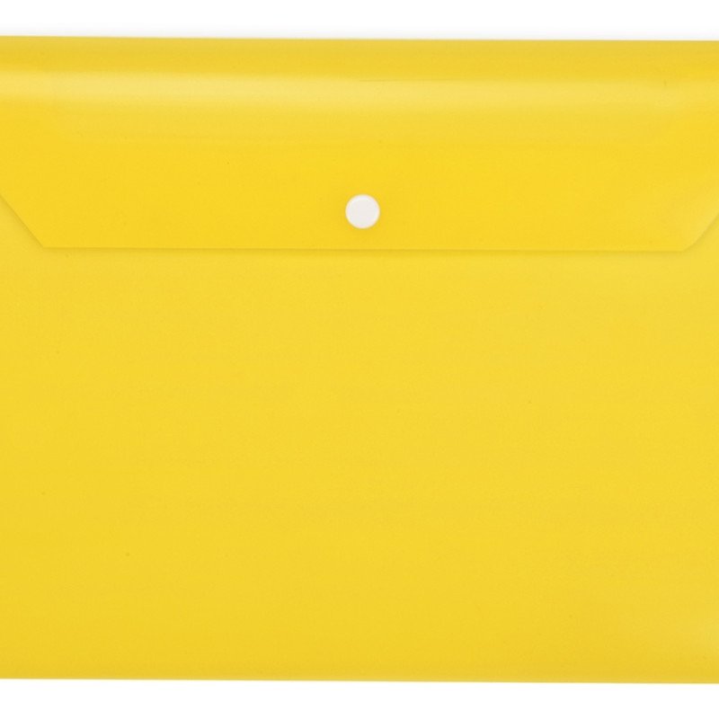 Папка-конверт А4 с кнопкой, желтый
