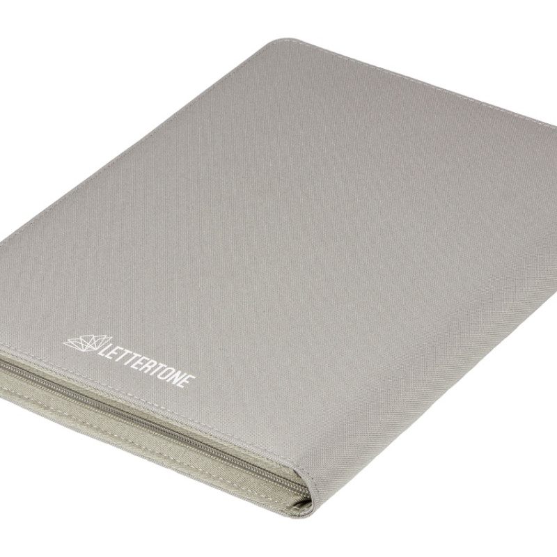 Портфолио А4 из RPET на молнии "Harvey", 40 л FSC бумаги, серый