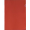 Папка-уголок прозрачный формата А4  0,18 мм, красный глянцевый
