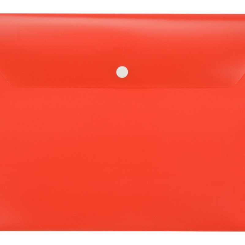 Папка-конверт А4 с кнопкой, красный