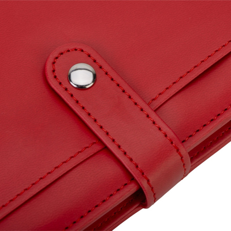 Блокнот-кошелек с сменным блоком А6 "Wall Street", 64 листа, красный