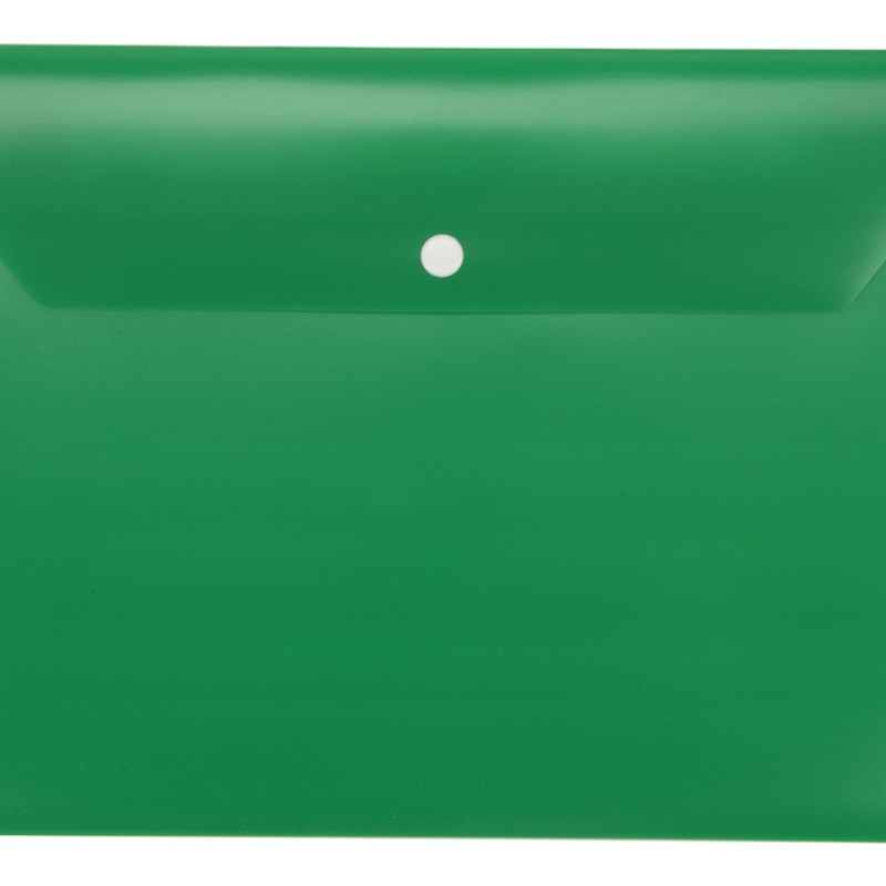 Папка-конверт А4 с кнопкой, зеленый (Р)