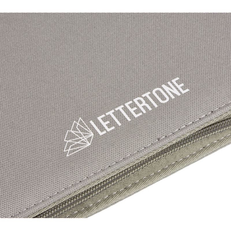 Портфолио А4 из RPET на молнии "Harvey", 40 л FSC бумаги, серый