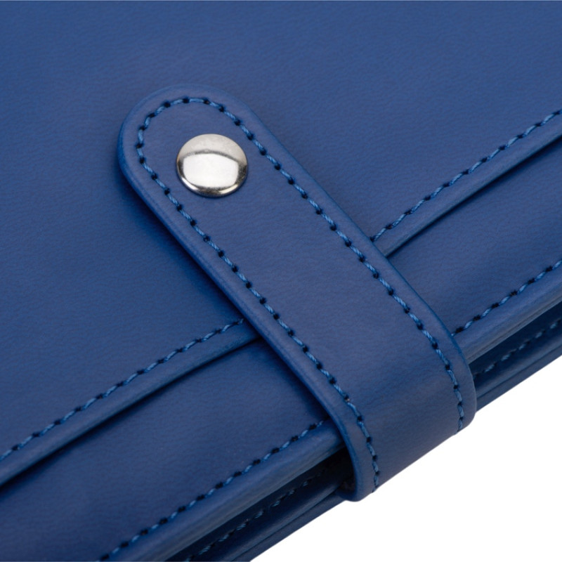 Блокнот-кошелек с сменным блоком А6 "Wall Street", 64 листа, синий