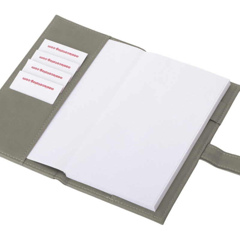 Блокнот-кошелек с сменным блоком А6 "Wall Street", 64 листа, темно-серый