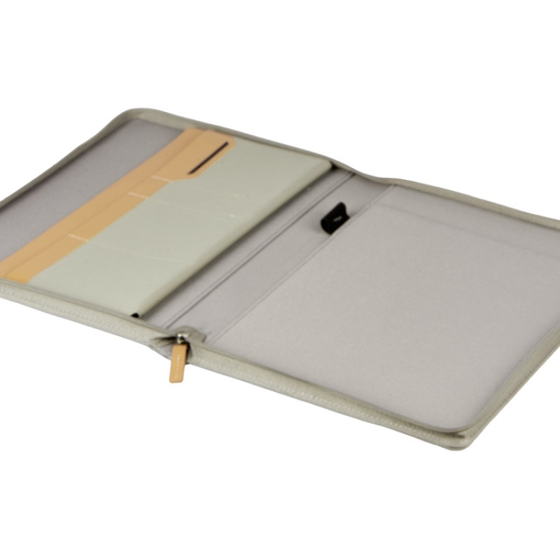 Портфолио А4 из RPET на молнии "Harvey", 40 л FSC бумаги, серый