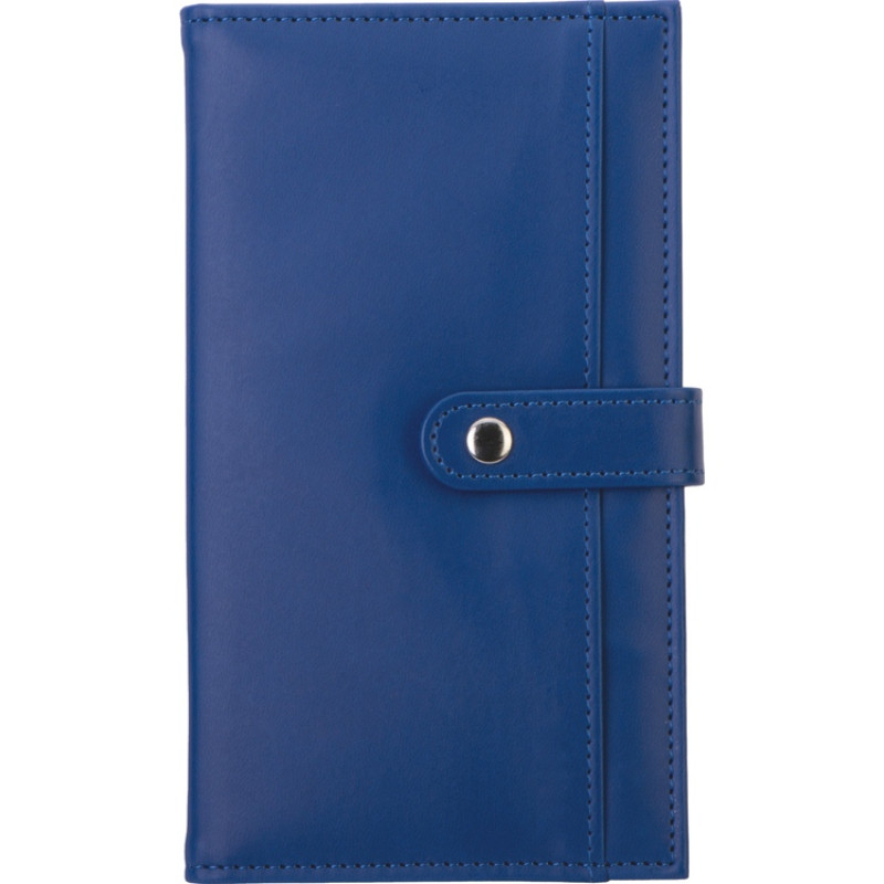Блокнот-кошелек с сменным блоком А6 "Wall Street", 64 листа, синий