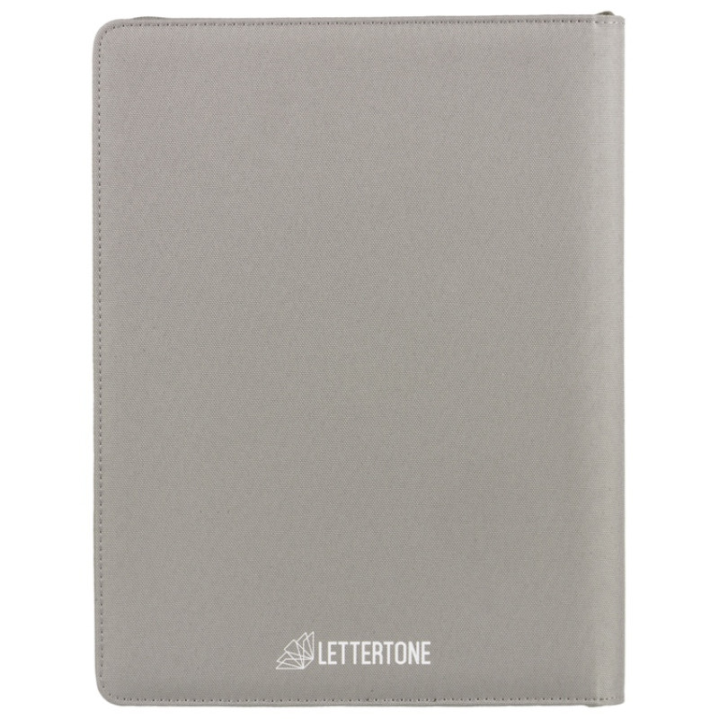 Портфолио А4 из RPET на молнии "Harvey", 40 л FSC бумаги, серый