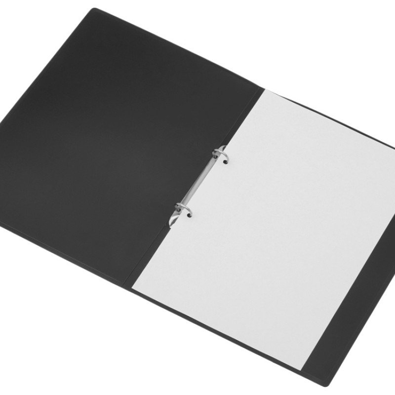 Папка пластиковая с 2 кольцами, черный