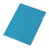 Папка-уголок прозрачный формата  А4 0,18 мм, синий глянцевый