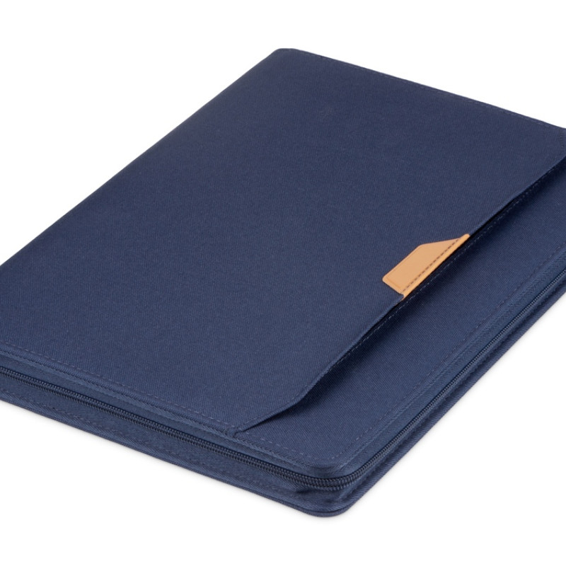 Портфолио А4 из RPET на молнии "Harvey", 40 л FSC бумаги, синий