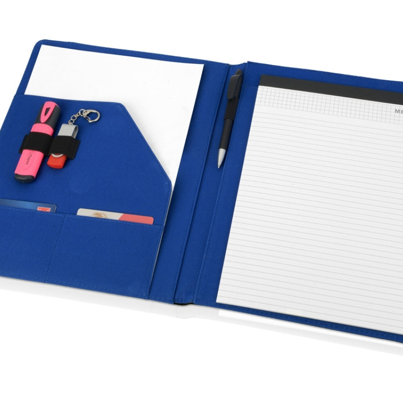 Папка для документов «Делос», черный/синий