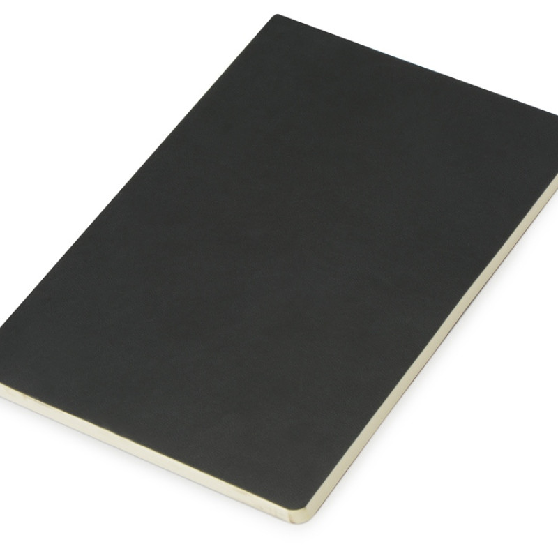 Блокнот «Wispy» линованный в мягкой обложке, черный