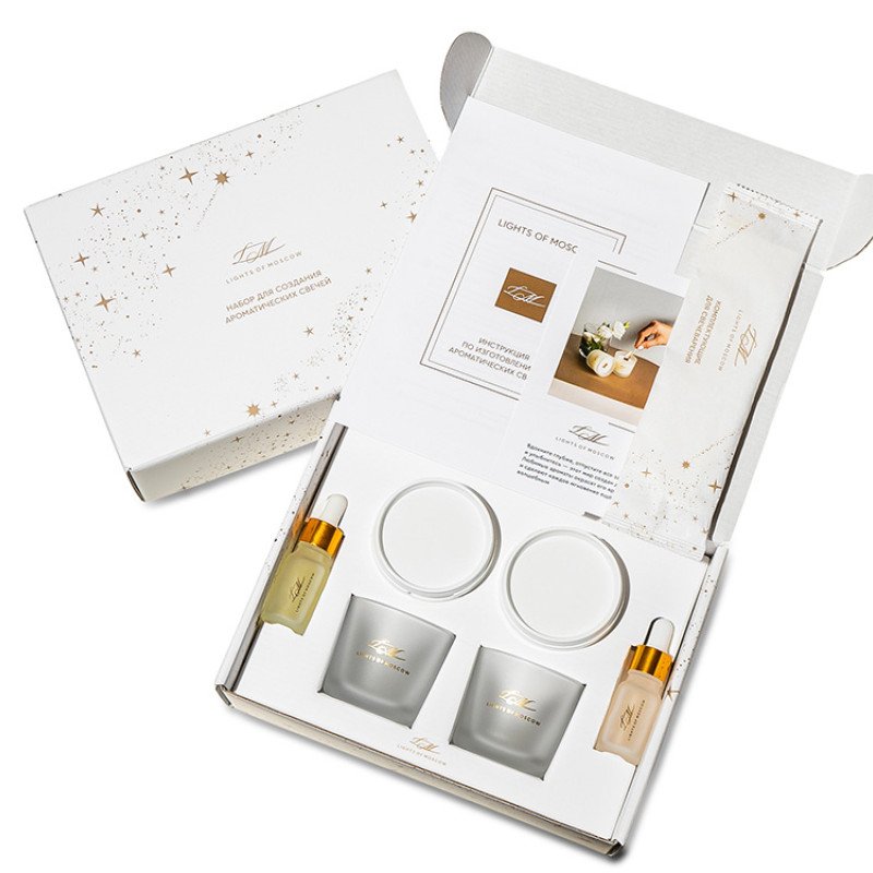 Набор для создания 2-х ароматических свечей: имбирный пряник, рождественская елка