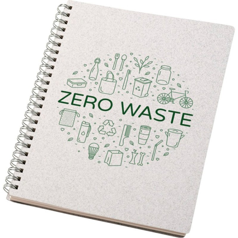 Блокнот Bianco формата A5 на гребне, белый