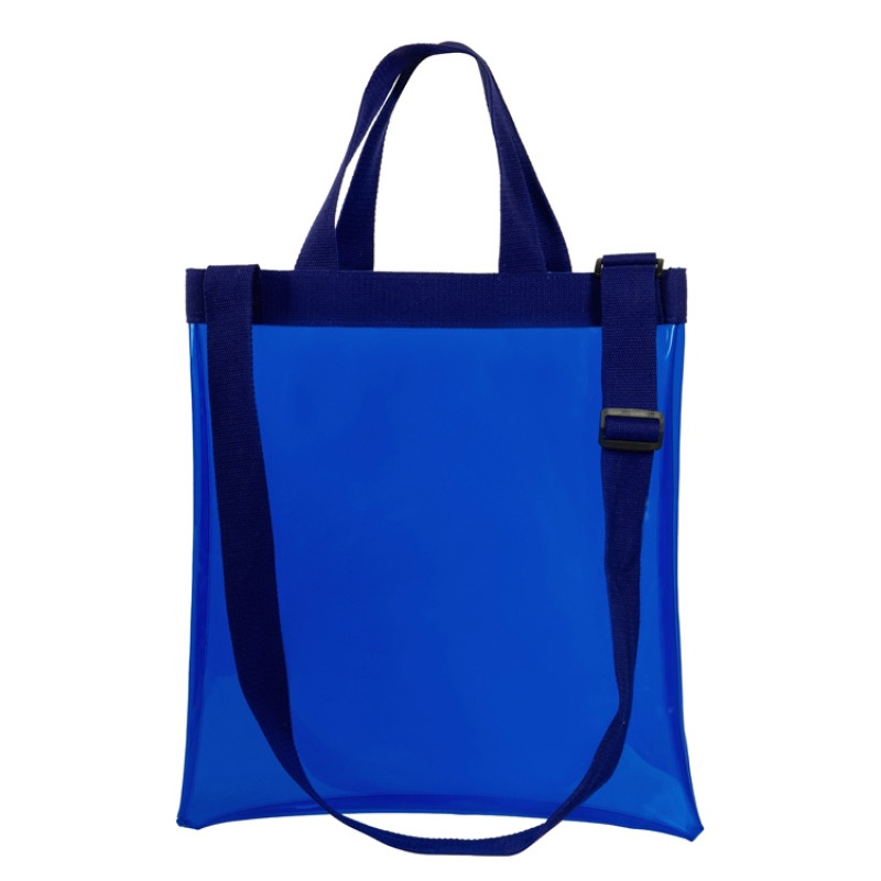 Сумка Frank из прозрачного пластика с регулирующейся лямкой, синий