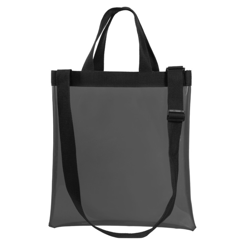 Сумка Frank из прозрачного пластика с регулирующейся лямкой, черный (P)