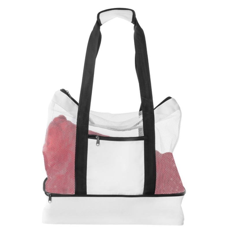 Сумка для шопинга и пляжа «Coolmesh» с изотермическим отделением внизу, белый