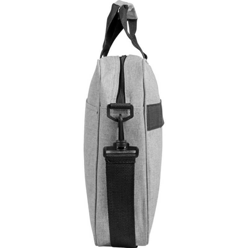 Сумка «Брейв» для документов и ноутбука 13,3", светло-серый/черный