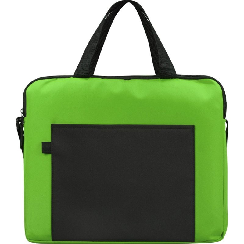 Конференц сумка для документов "Congress", зеленый/черный