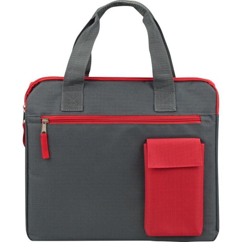 Конференц сумка "Session", серый/красный