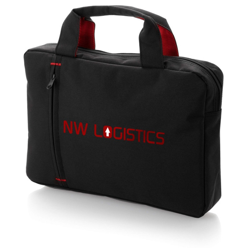 Сумка для документов "Troit", черный/красный