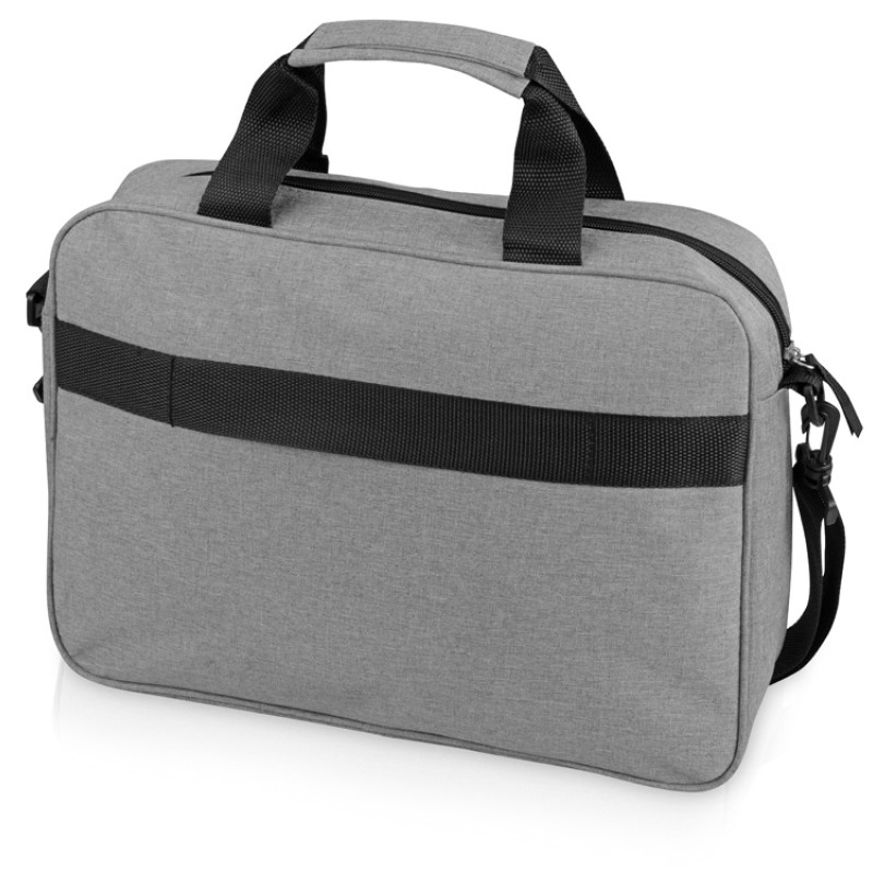 Сумка «Брейв» для документов и ноутбука 13,3", светло-серый/черный