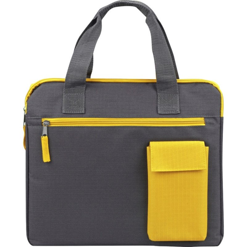 Конференц сумка "Session", серый/желтый