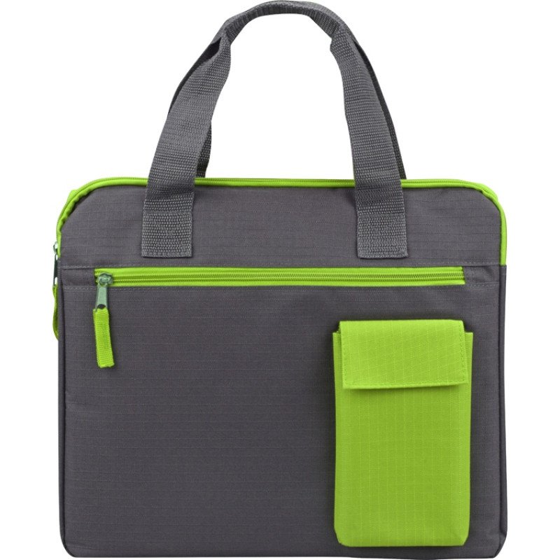 Конференц сумка "Session", серый/зеленый