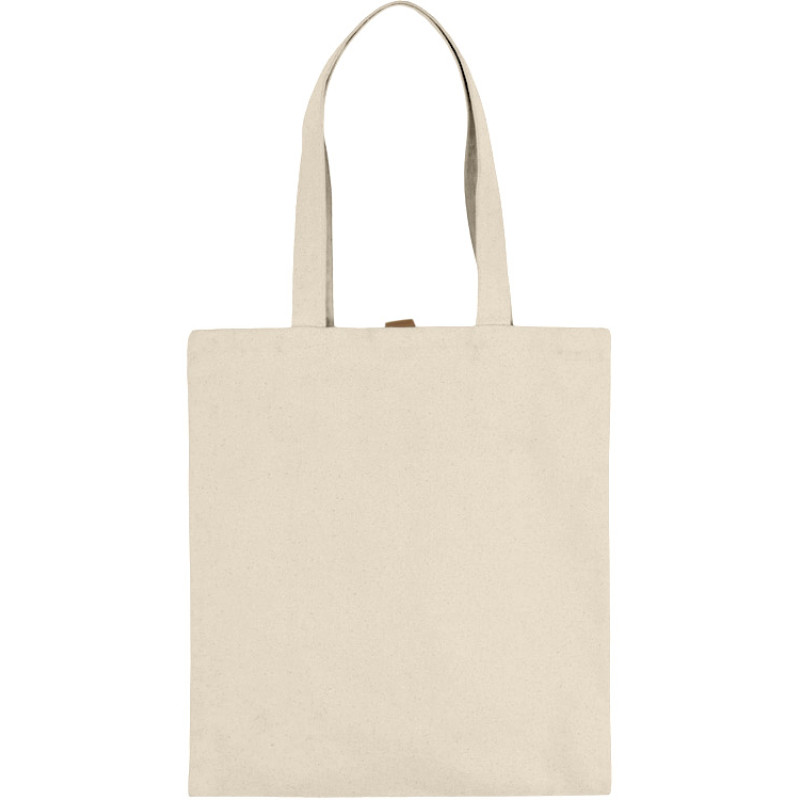 Сумка Clip из хлопка 340 г/м2 с застежкой из экокожи, натуральный