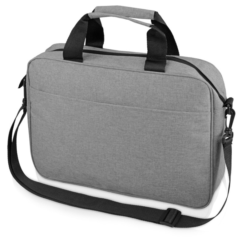 Сумка «Брейв» для документов и ноутбука 13,3", светло-серый/черный