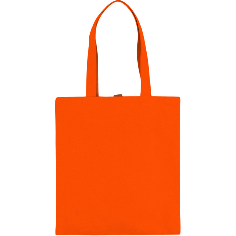 Сумка Clip из хлопка 340 г/м2 с застежкой из экокожи, оранжевый