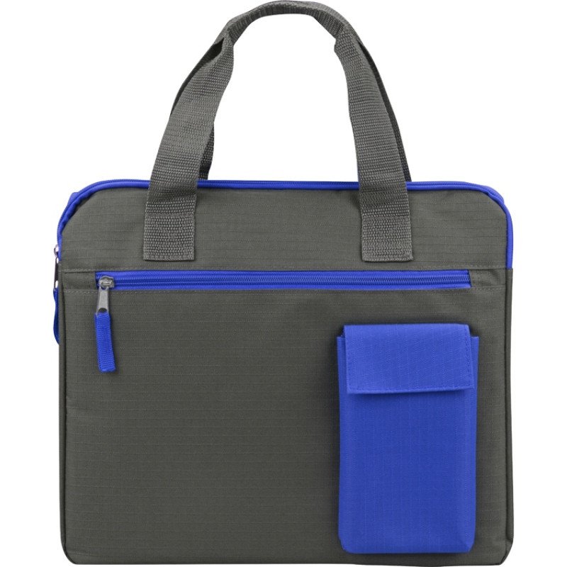 Конференц сумка "Session", серый/синий