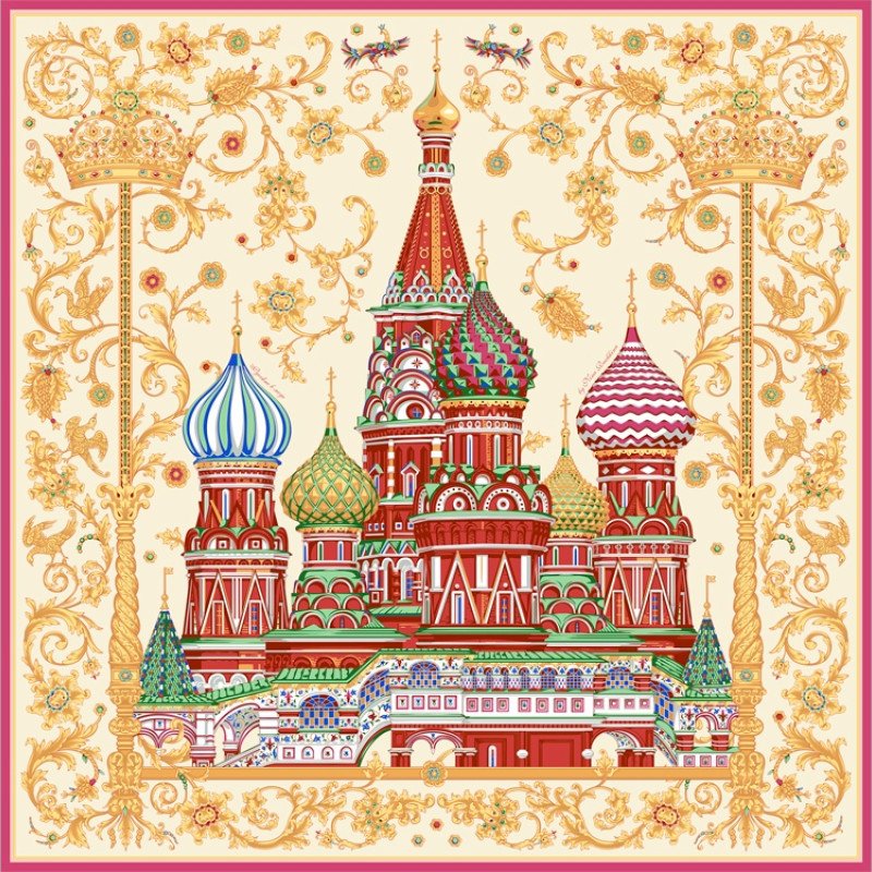 Платок "Собор Василия Блаженного"