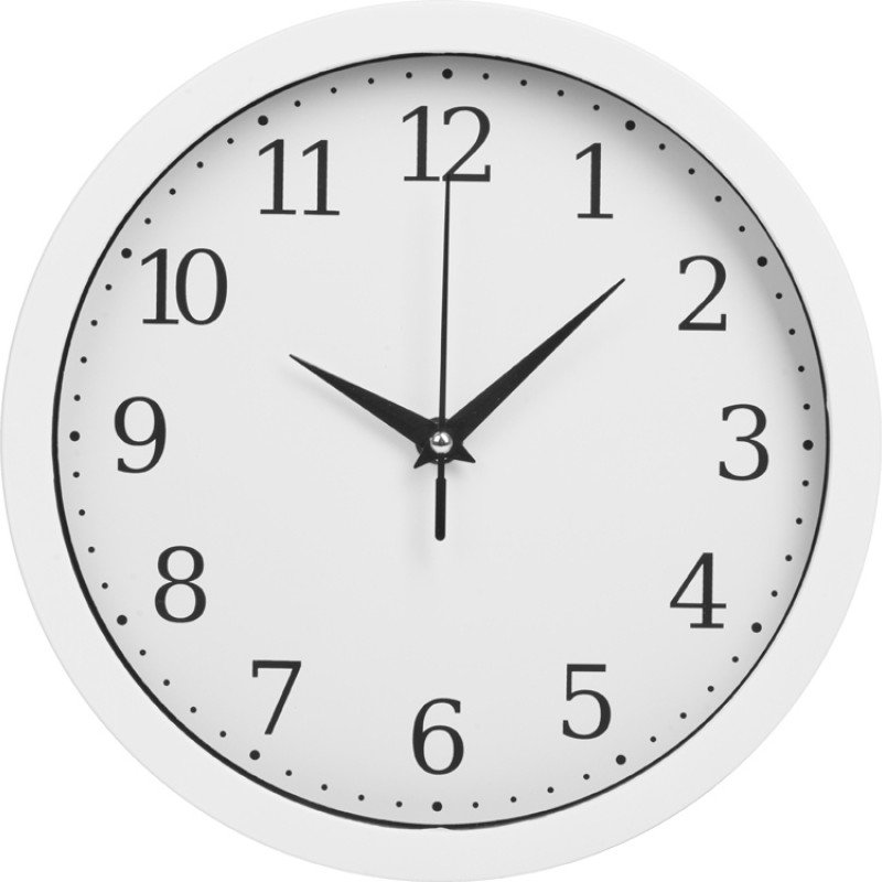 Пластиковые настенные часы  диаметр 25,5 см "Yikigai", белый