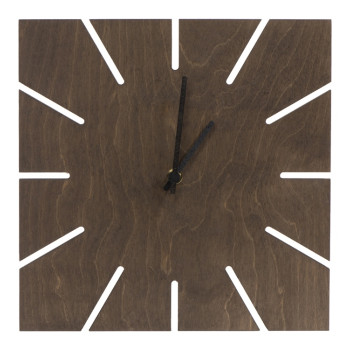 Часы деревянные "Olafur" квадратные, 28 см, шоколадный